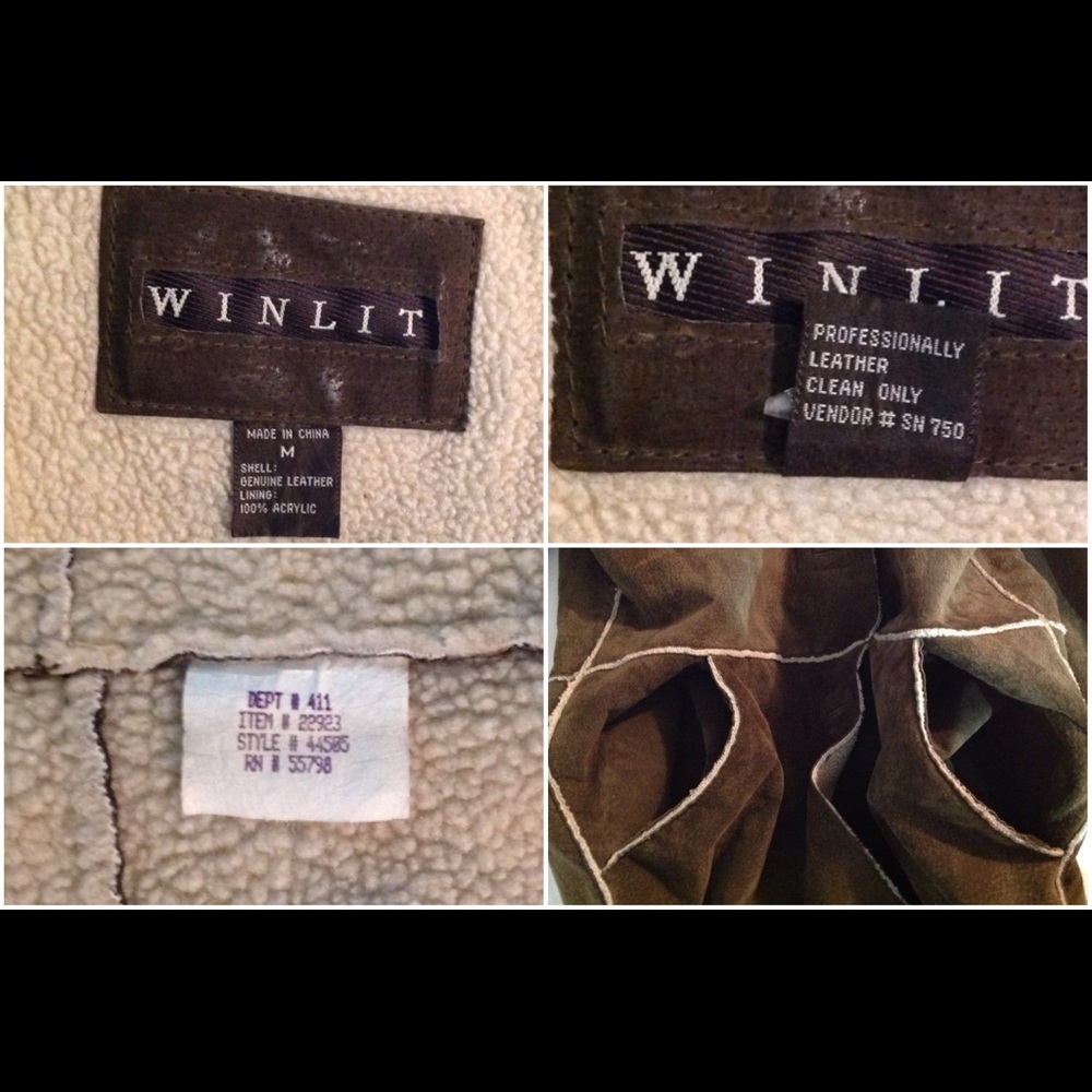 Women Vtg Winlet Suede Leather Sherpa Lined Jacket - Picture 5 of 5